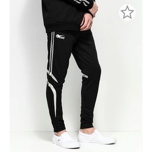 Pink Dolphin Wave Stripe Black Track Pants